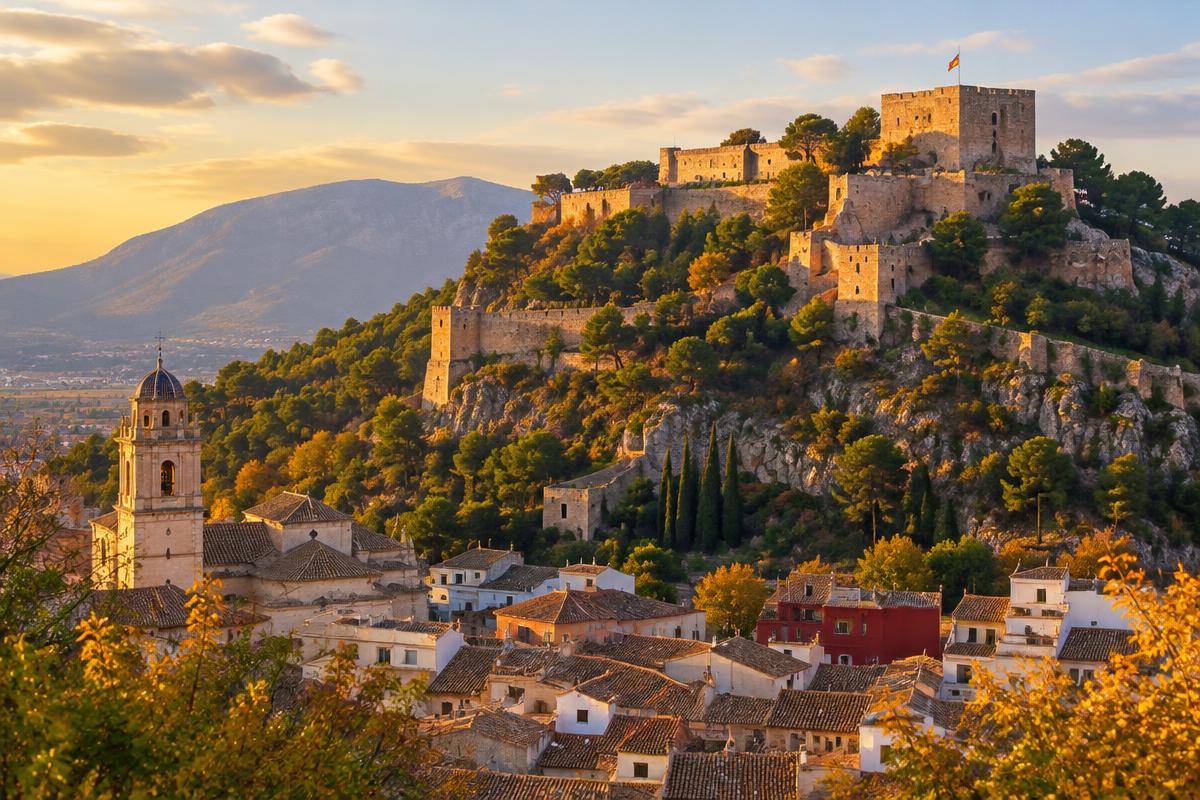 Castillo de Xàtiva sobre el casco antiguo
